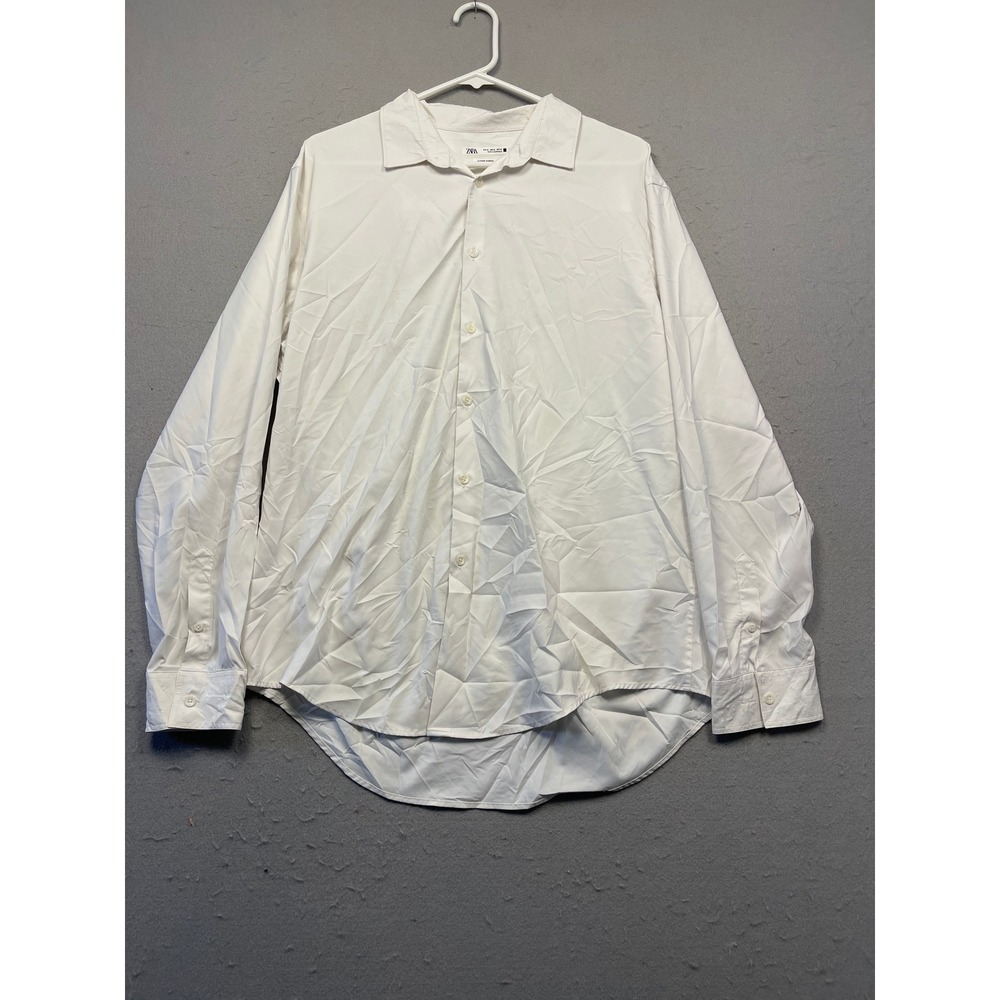 Zara Button Down Active Fabric White XL Mens